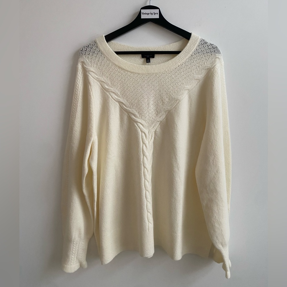 Talbots Ivory Textured Knit Sweater